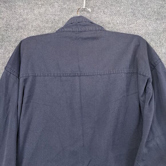 Subaru Men's Uniform Button Up Shirt Blue 2XL Long Sleeve Embroidered Logo - Picture 8 of 15